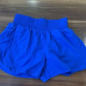 Blue athletic shorts